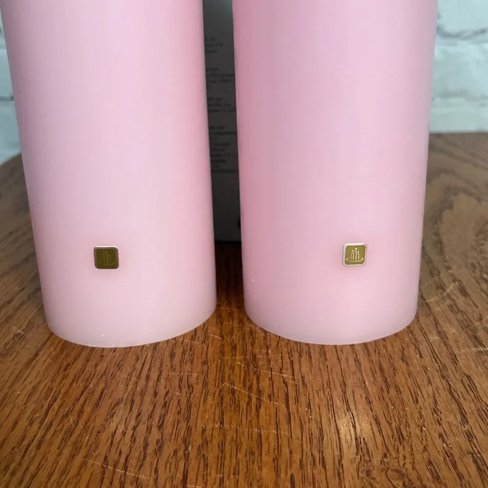 PARTYLITE Strawberry Rhubarb 2  Pillar Candles Retired Size 3” x 7” see details